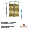  5" x 4" x 4mm Brass Ball Bearing Hinge